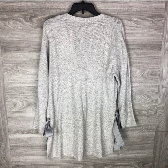 Halogen Oversized Button Up Side Tie Cardigan Sweater - Picture 4 of 7